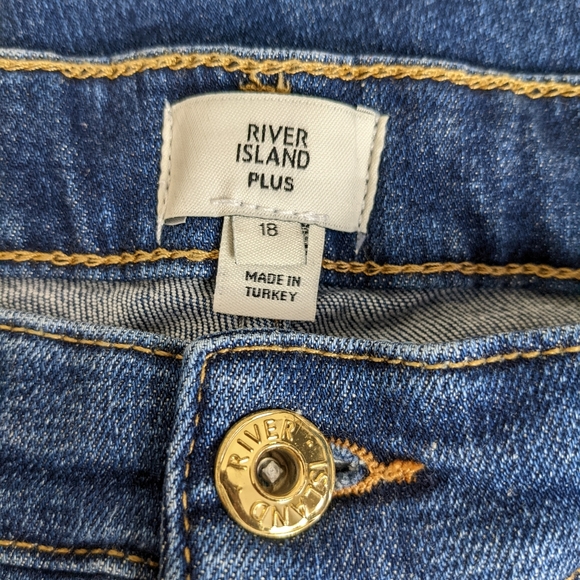 River Island High Rise Skinny Jeans 18 New With Tags - Picture 2 of 6